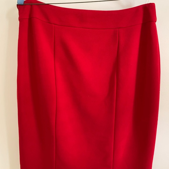 Ann Taylor Red Pencil Skirt - Picture 3 of 6